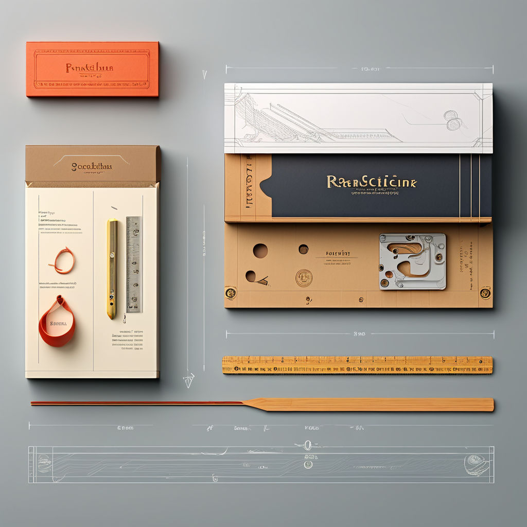 Create a packaging box for a ruler，focus on elements of Penc... by ...