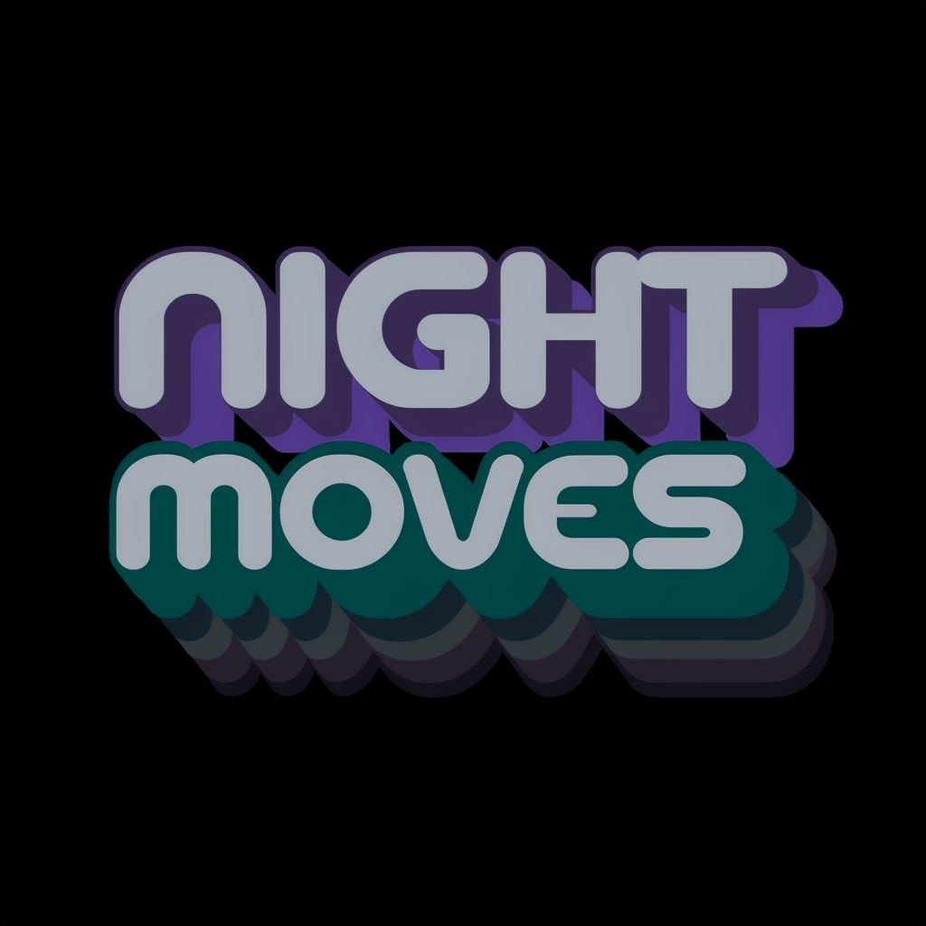 Cool Night Moves Typography Design T-Shirt