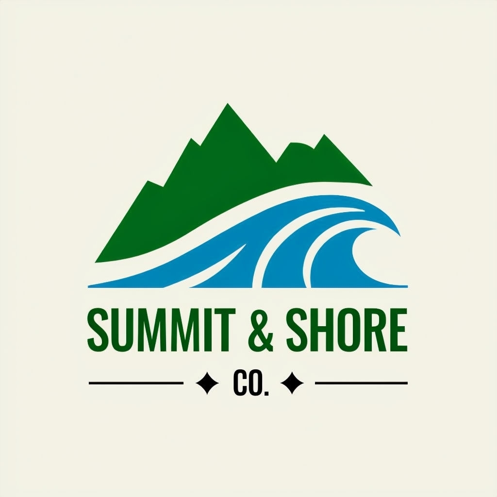 Adventurous Summit & Shore Co. Outdoor Gear Logo Design