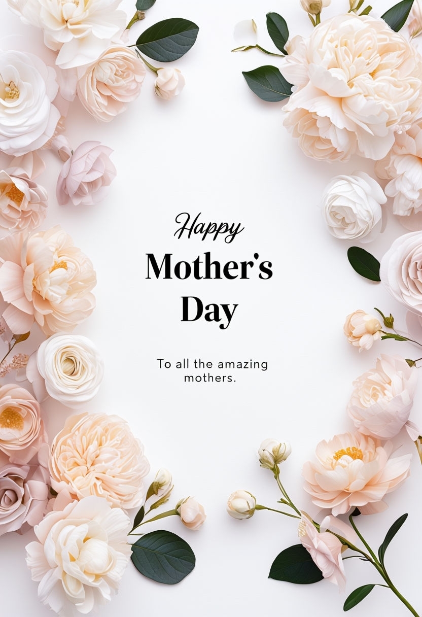 Elegant Floral Mother's Day Greeting Card Design