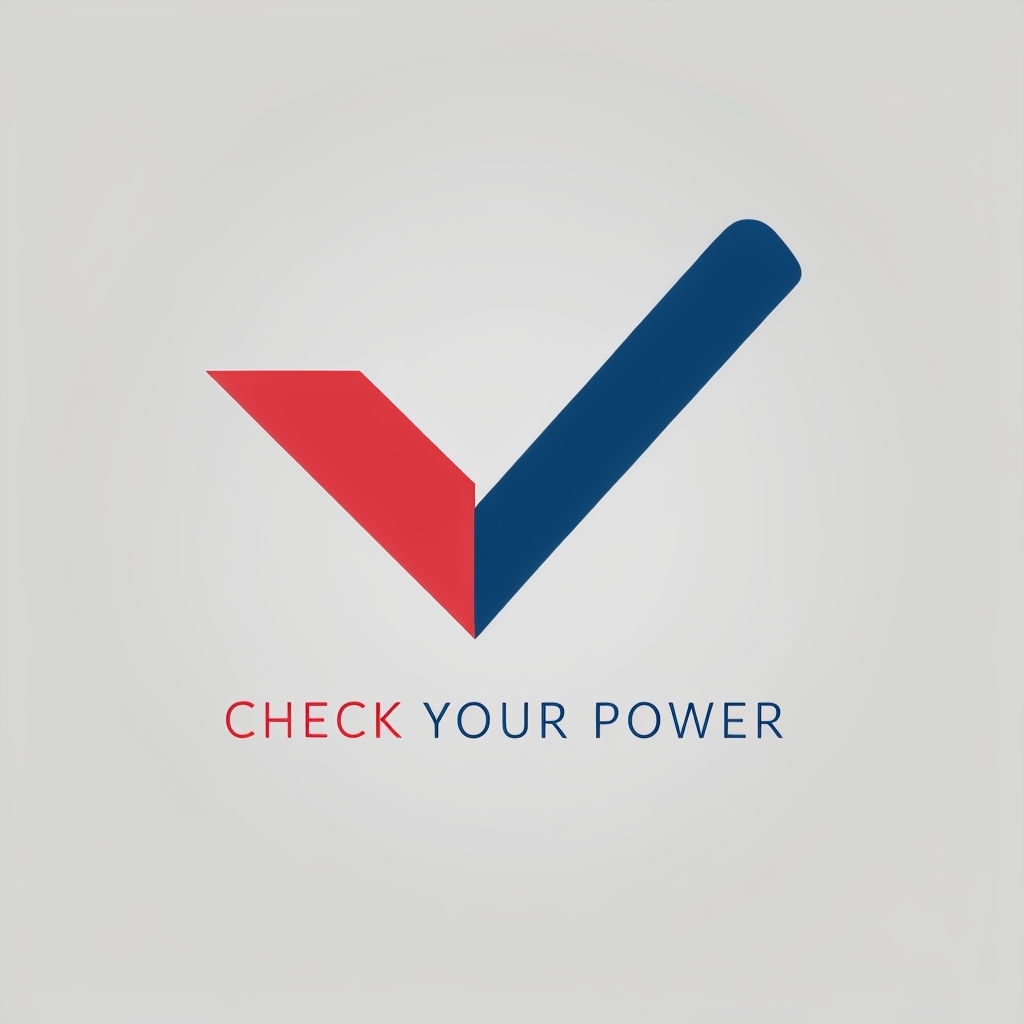 Modern Checkmark Logo with 'Check Your Power' Slogan