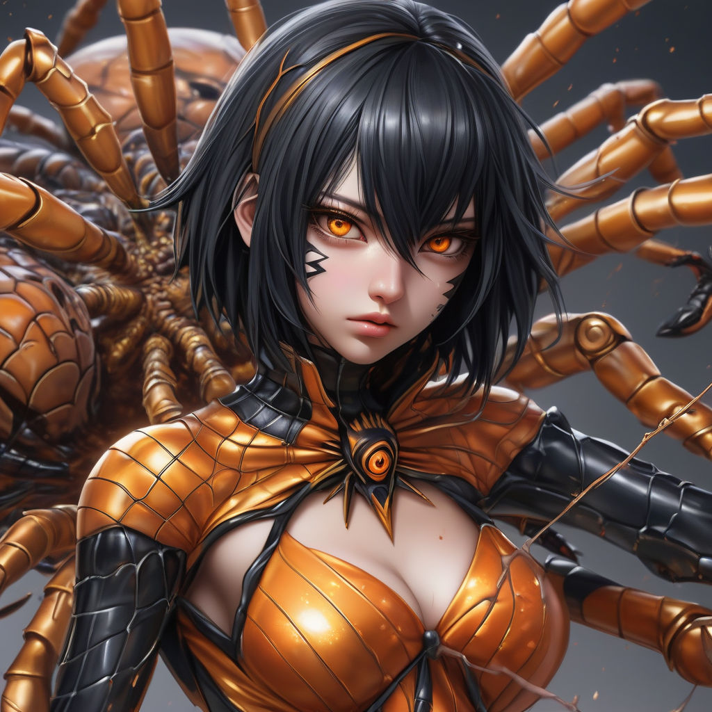 anime spider insect women