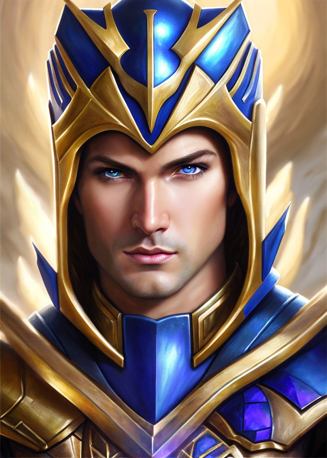 Head and shoulders portrait modern style paladin by CAT AI - Playground