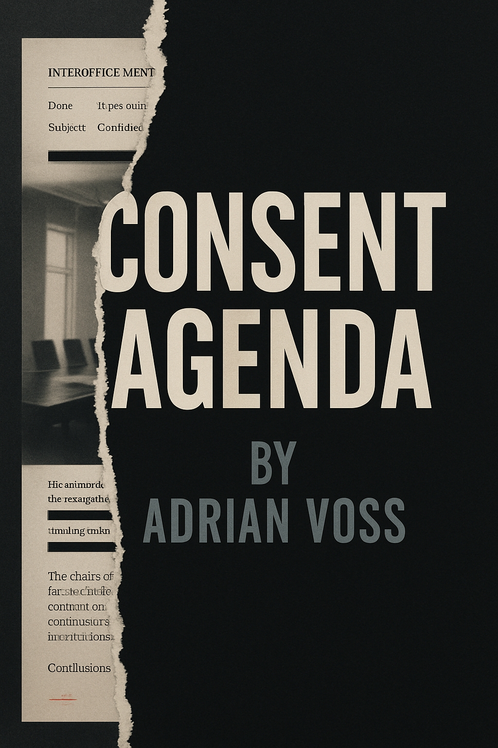 Bold Contrast 'Consent Agenda' Book Cover Design by Adrian Voss EBook Cover