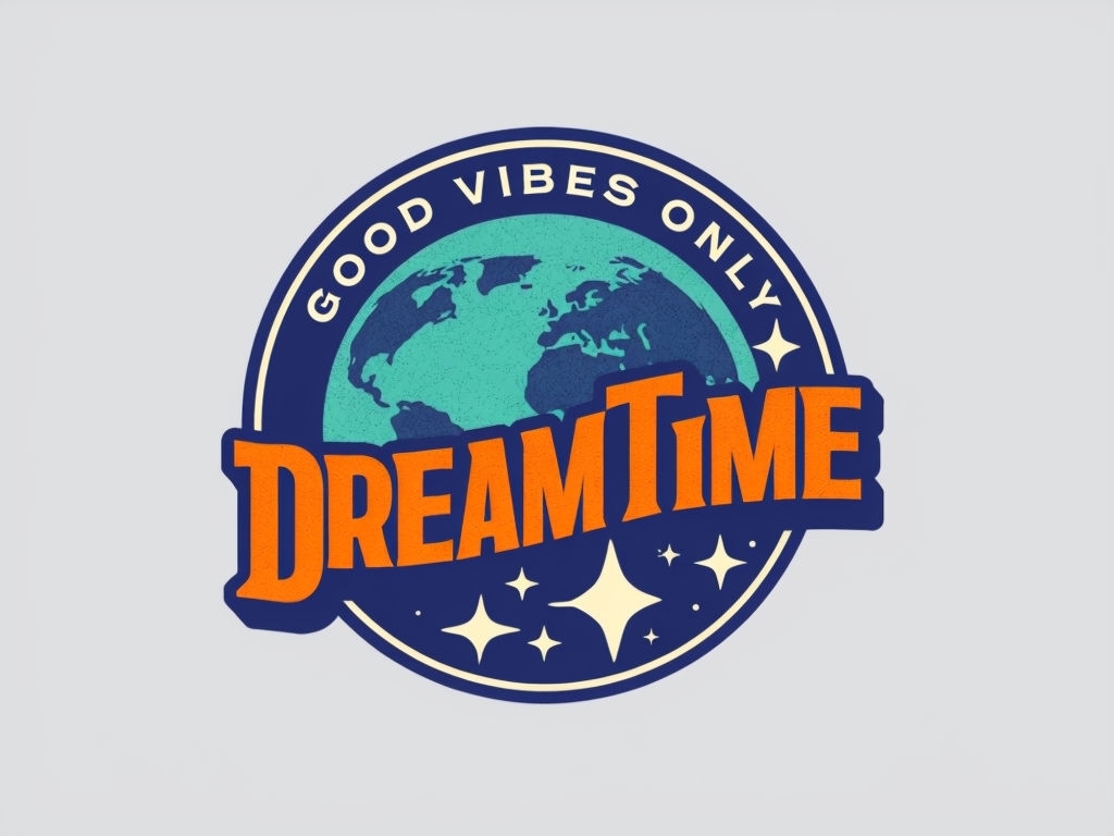 Good Vibes Only Dream Time Retro Logo T-Shirt