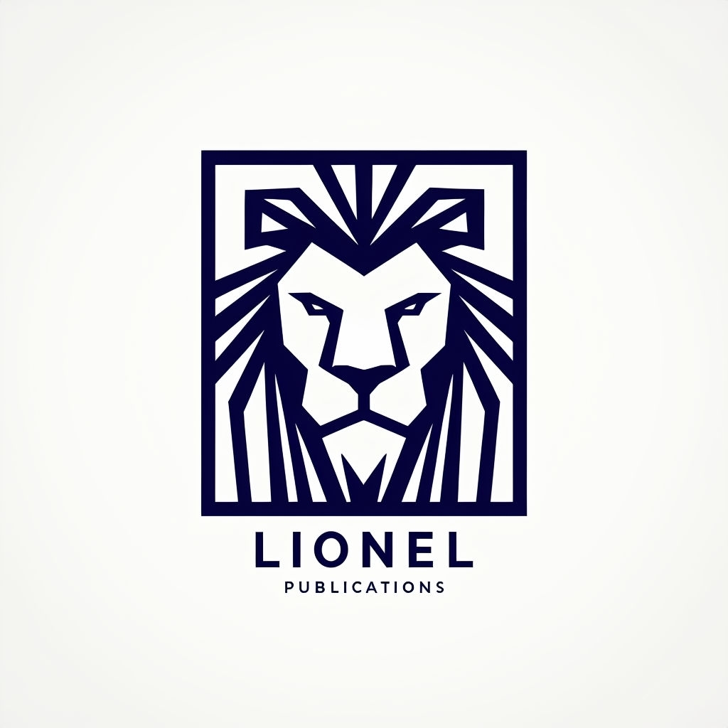 Modern Minimalist Lion's Face Logo Design for Publications
