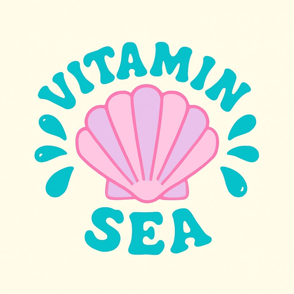 Playful Cartoon Vitamin Sea Graphic Design Logo