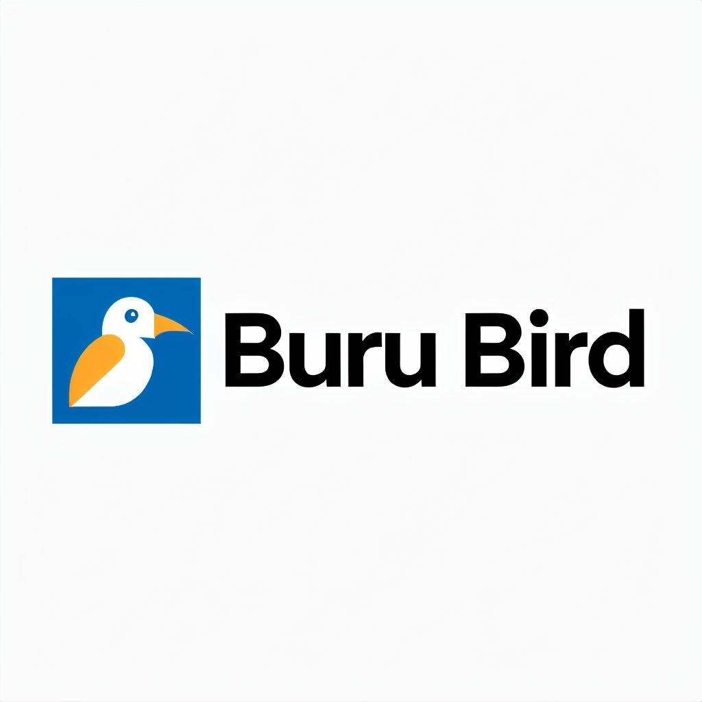 Modern Minimalist Buru Bird Logo Design with Stylized Icon