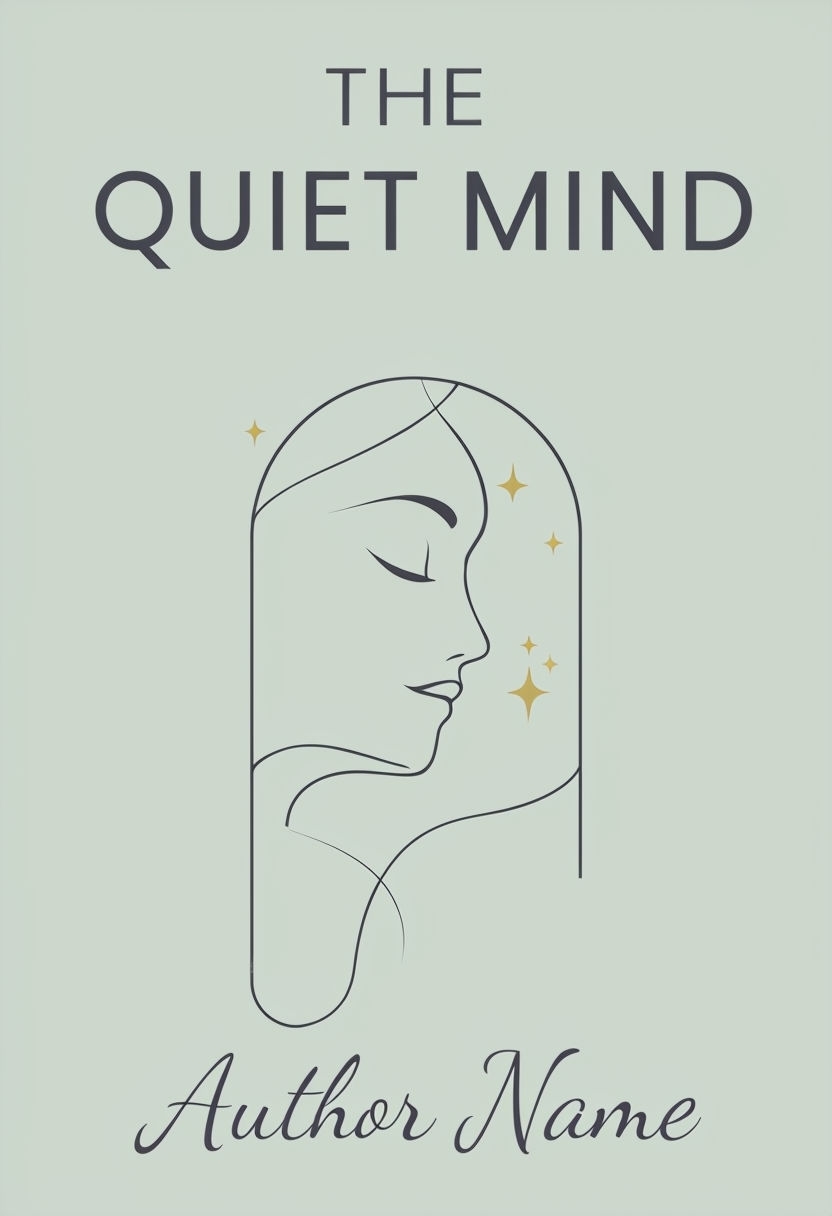 Tranquil Minimalist EBook Cover Design for Mindfulness and Meditation