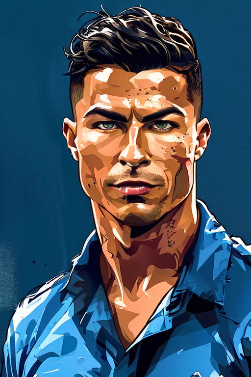 Cristiano Ronaldo caricatura epica by Mari Carmen Sebastián - Playground