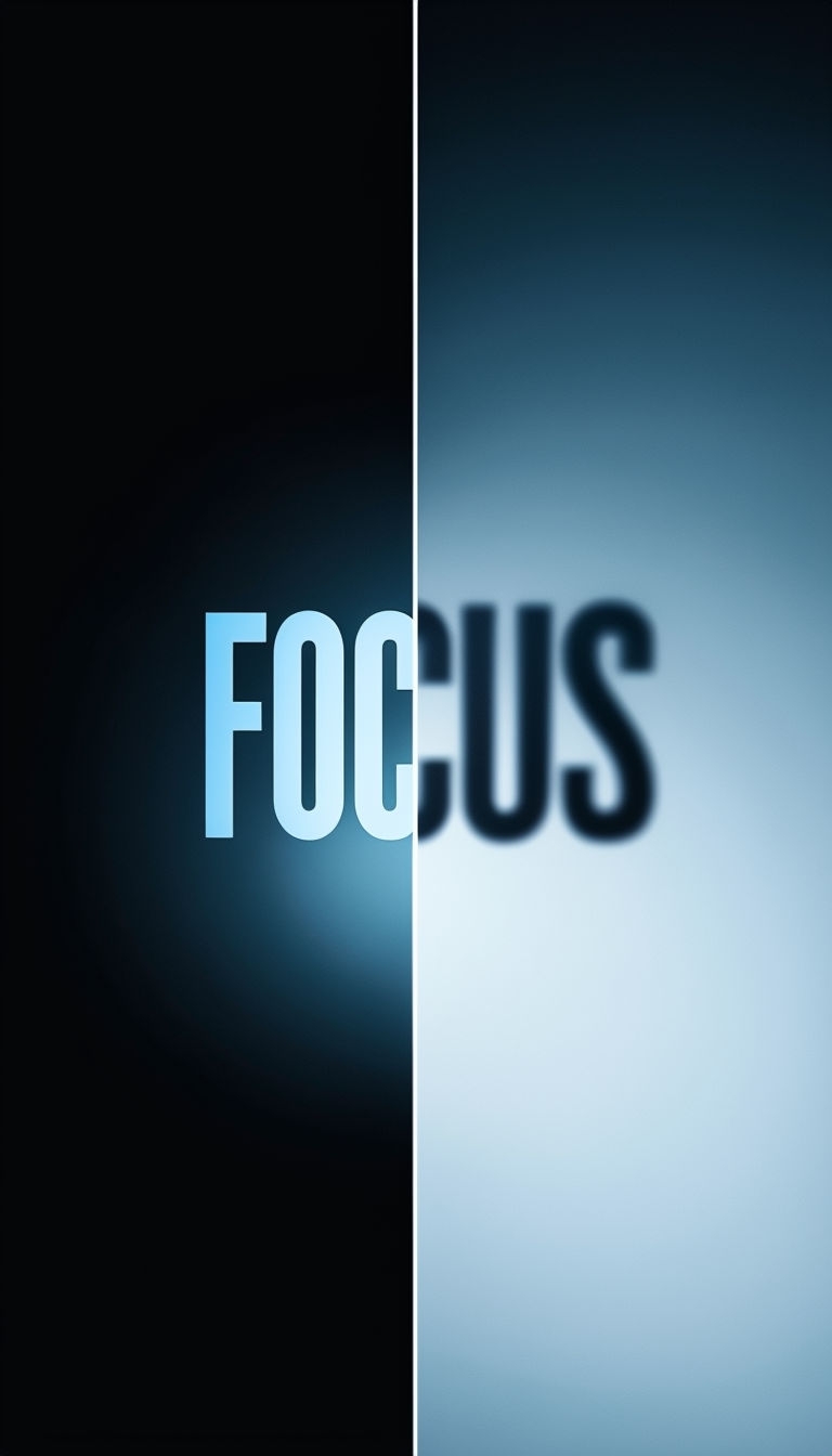 Modern Bold FOCUS Graphic Design with Contrasting Colors Mobile Wallpaper