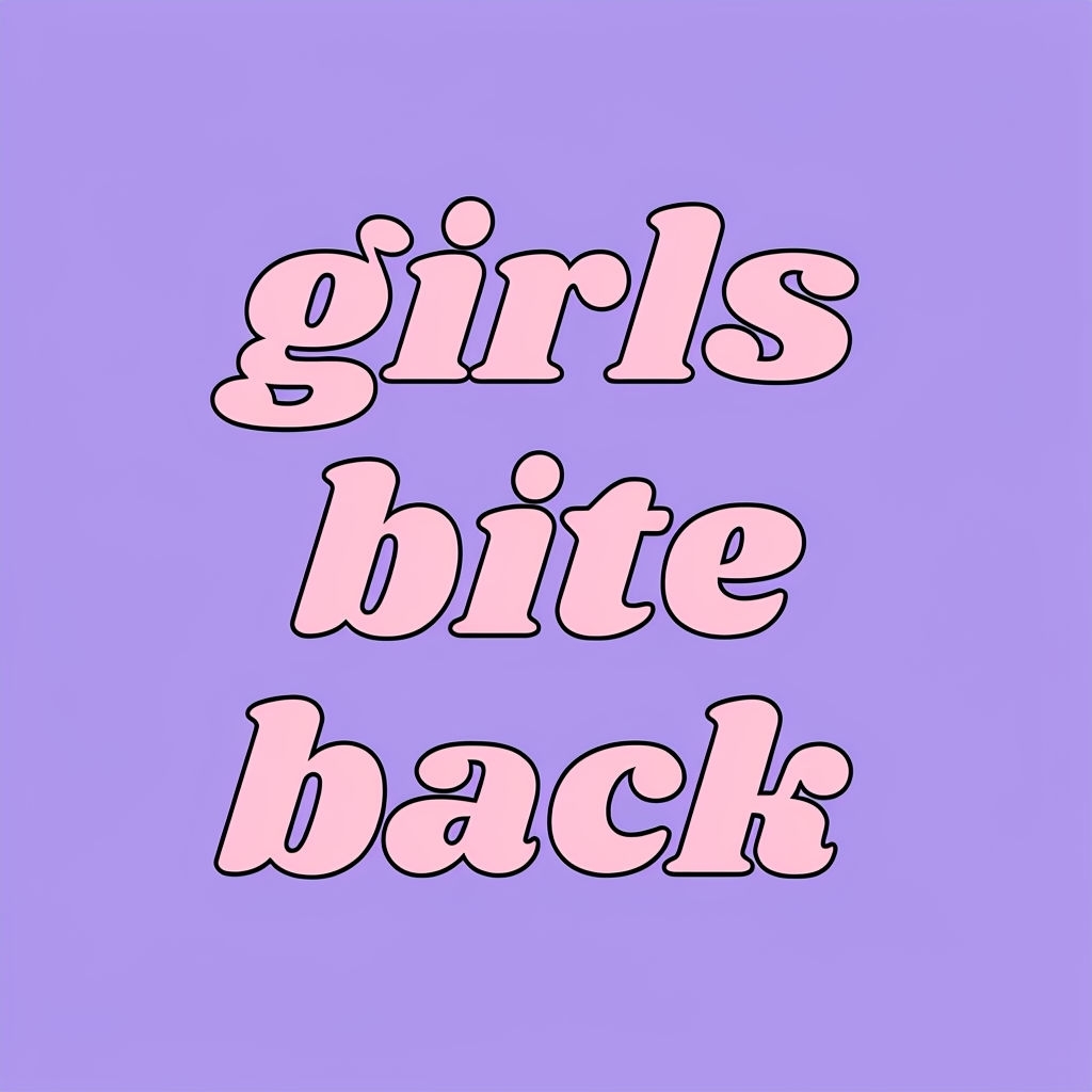 Girls Bite Back Minimalist Empowering T-Shirt