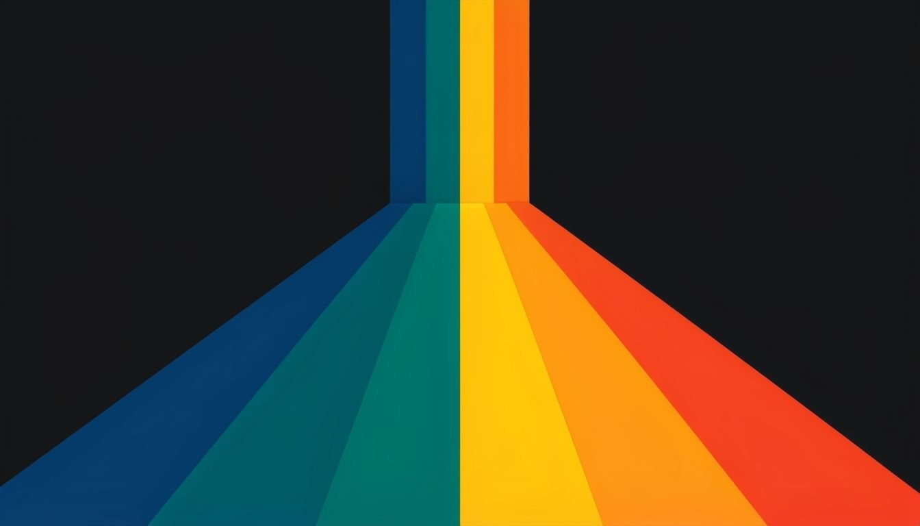 Vibrant Minimalist Colorful Stripes Abstract Artwork Virtual Backgrounds
