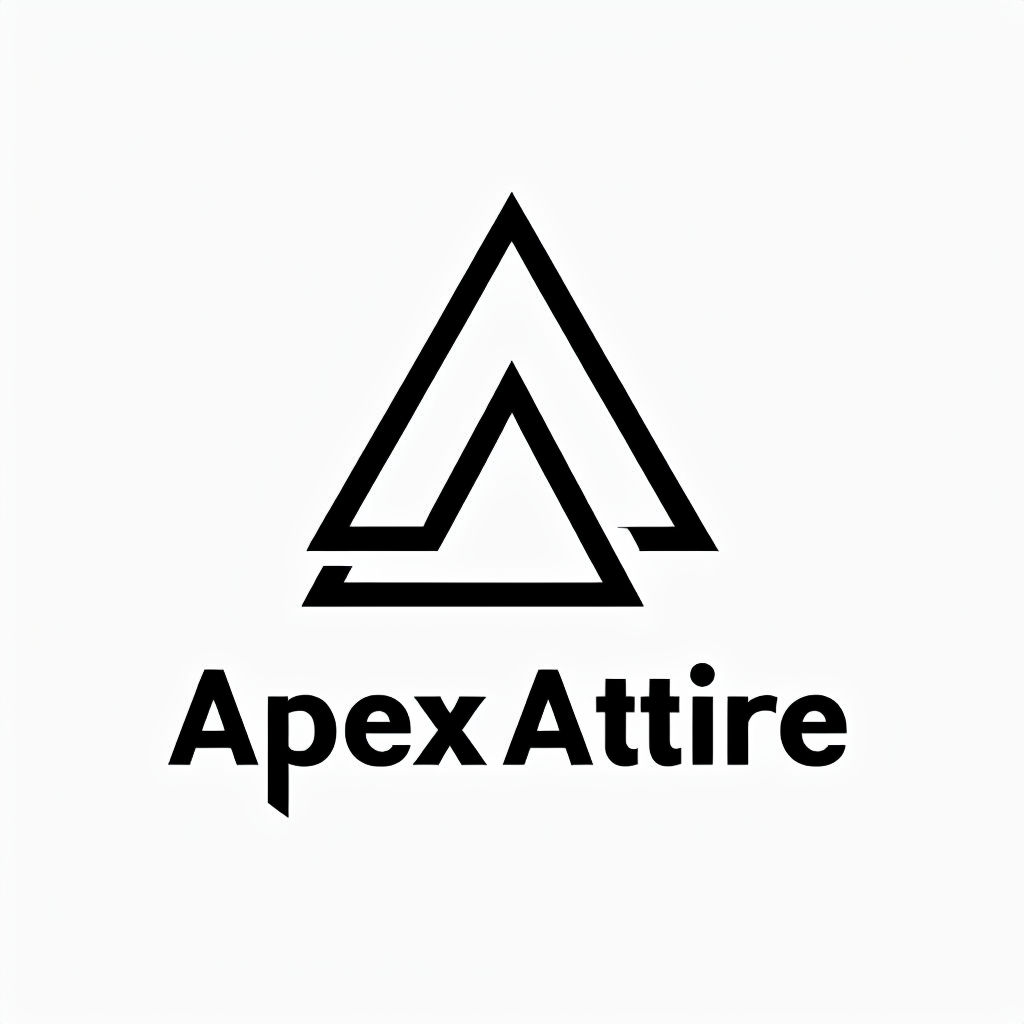 Minimalist Geometric Apex Attire Logo Design for Streetwear Brand Logo