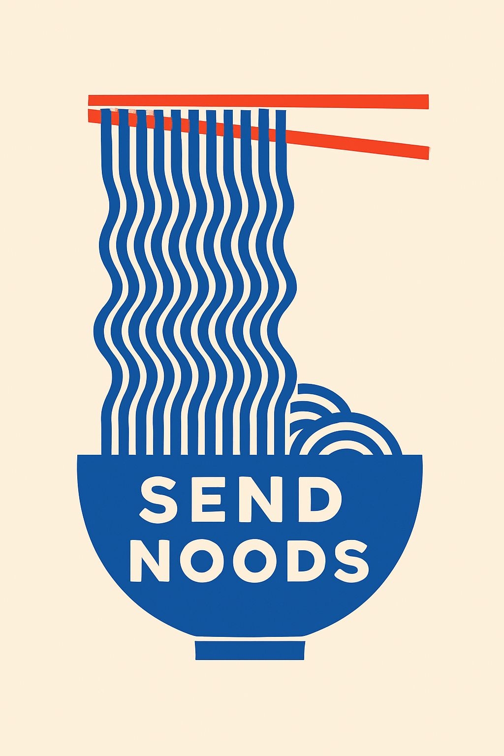 Send Noods Minimalist Bowl Design T-Shirt