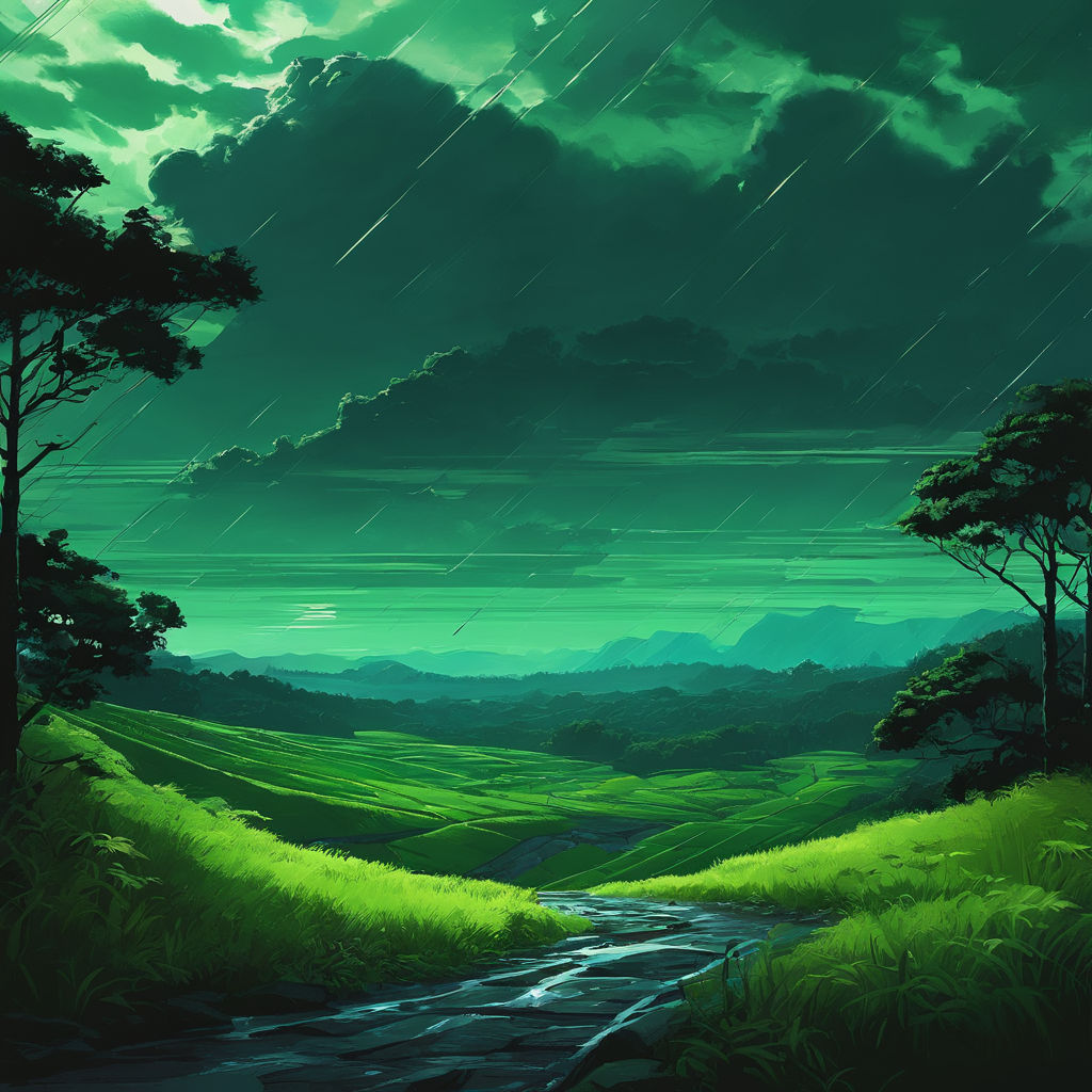 Dark and green landscape embodying elements of psychology an... by VDF ...