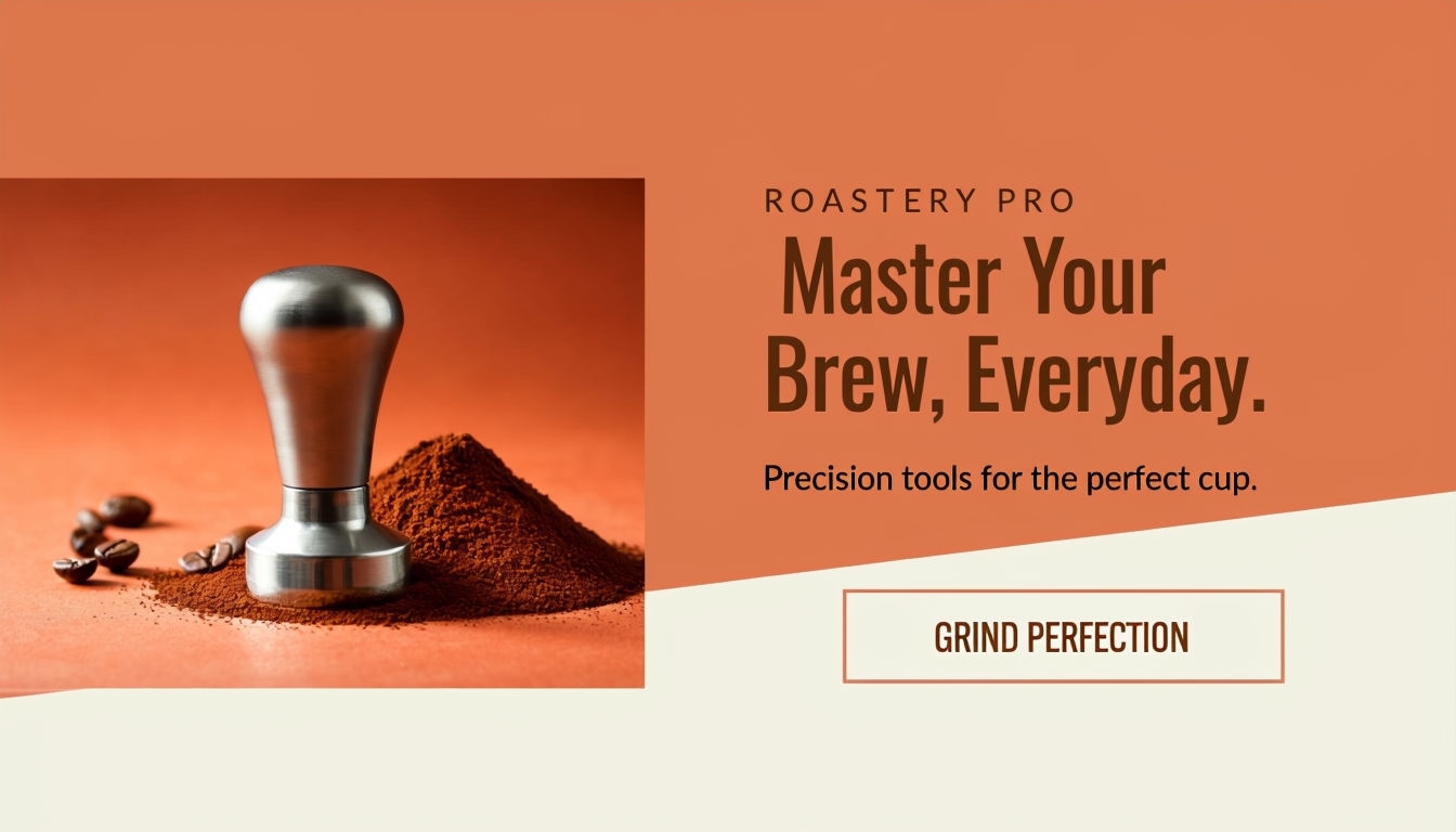 Professional Espresso Tamper Advertisement Design for Coffee Lovers Ads
