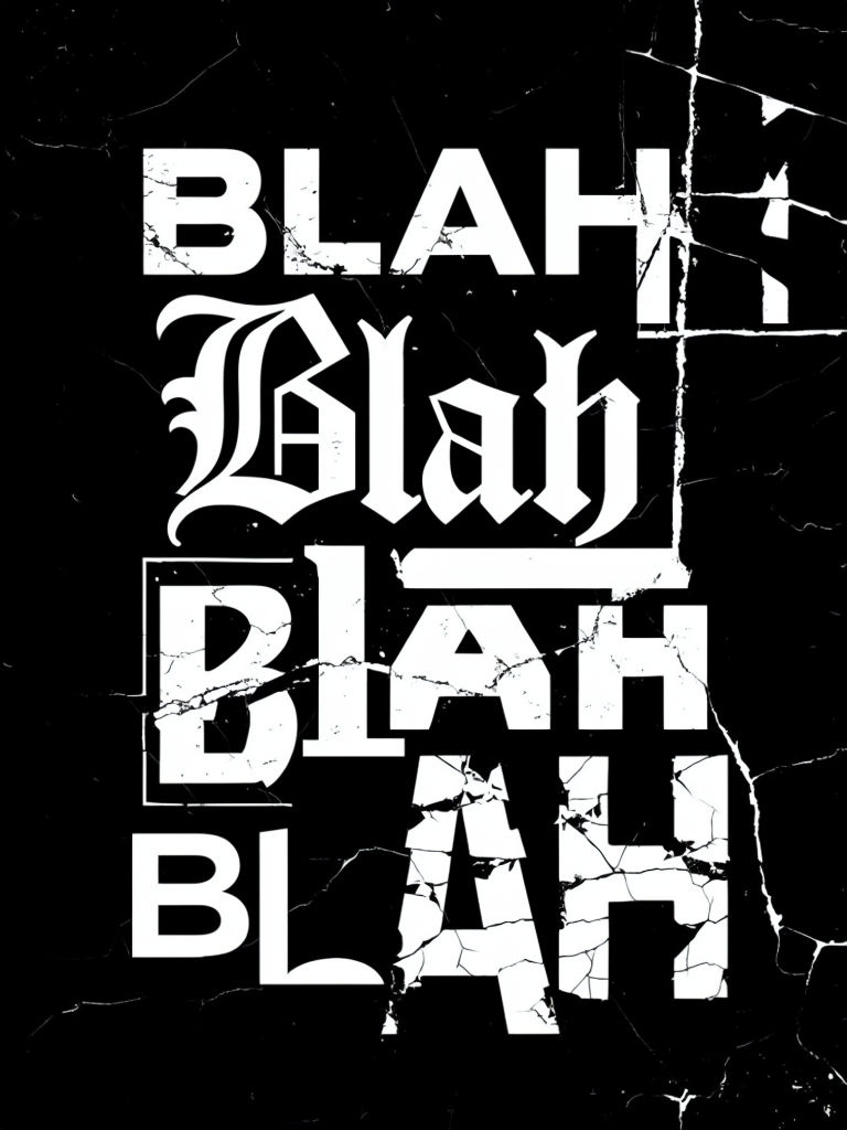 Dynamic Urban BLAH Typography Graphic Design Poster