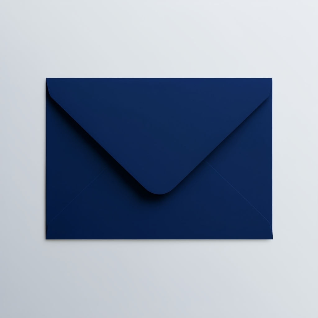 Elegant Navy Blue Envelope Mockup for Corporate Invitations Mockup