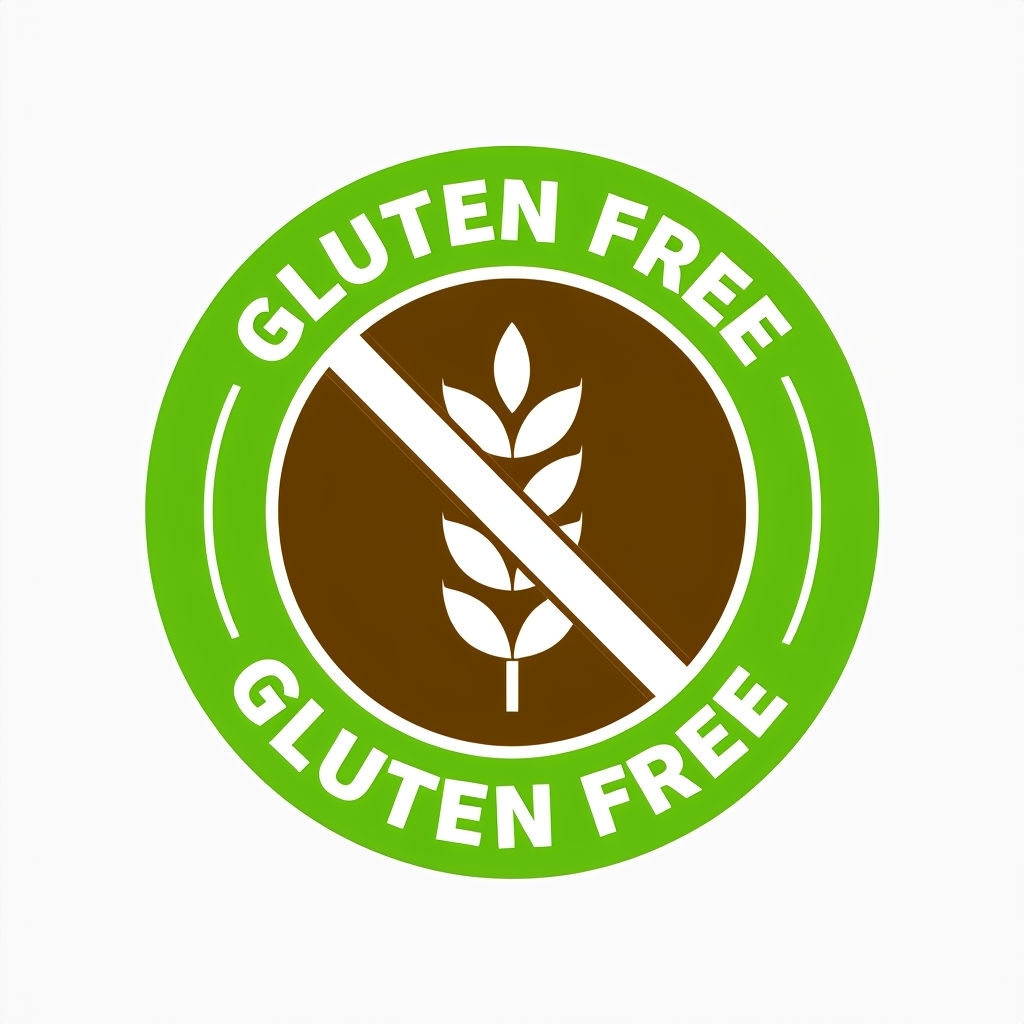 Gluten-Free Certification Logo Design Sticker