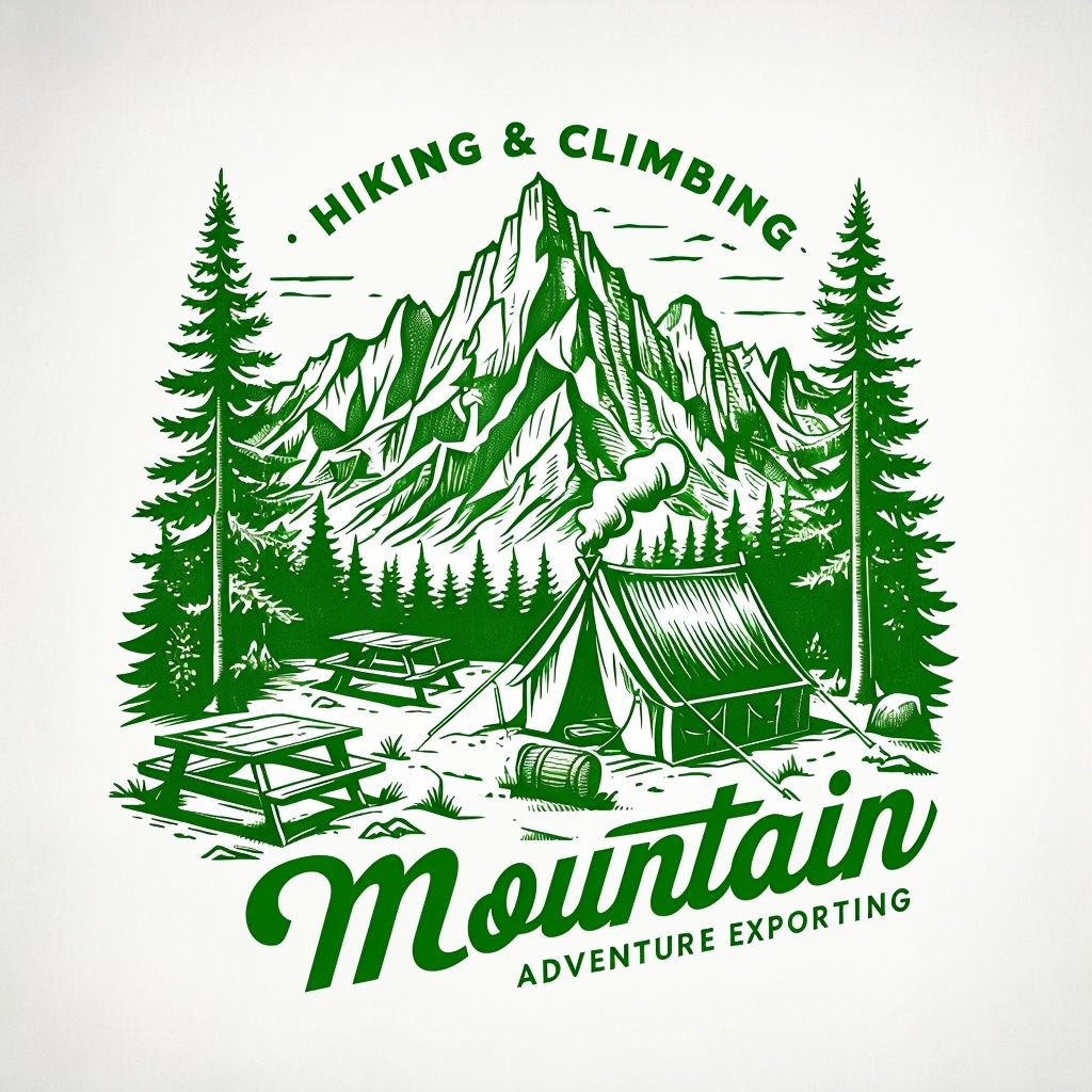 Vintage Mountain Camping Adventure Illustration T-Shirt