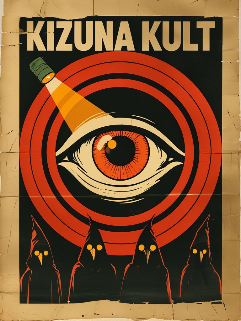 Kizuna Kult Vintage Propaganda Eye Graphic Poster
