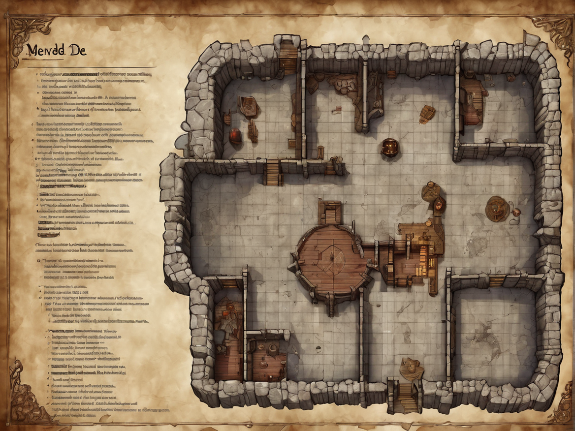 Dnd. D&D. medevil. Fantasy. Dungeon. Map of entire dungeon. by Bro
