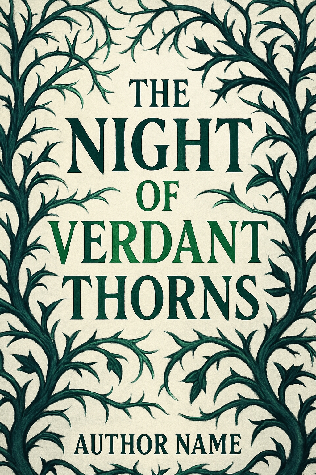 The Night of Verdant Thorns Gothic Botanical EBook Cover