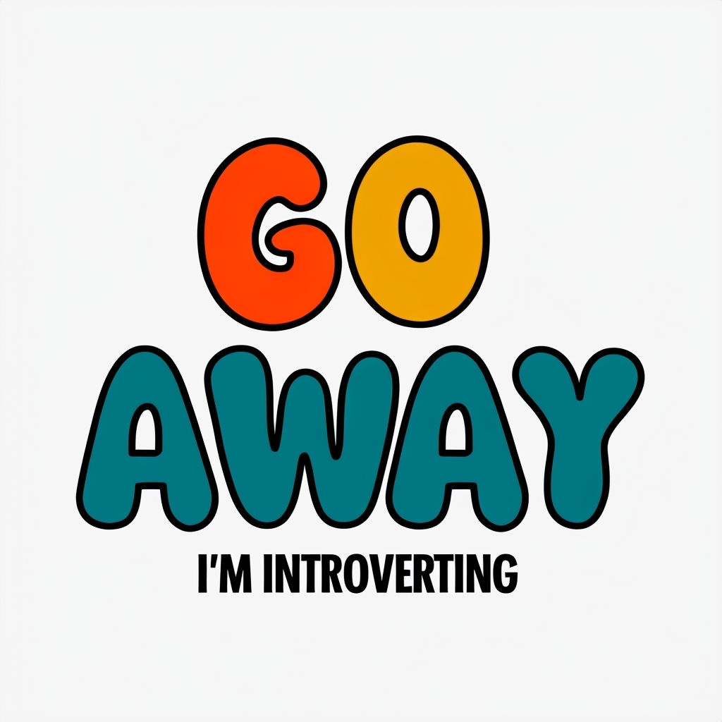 Playful GO AWAY Cartoon Design with Introverting Phrase Mug
