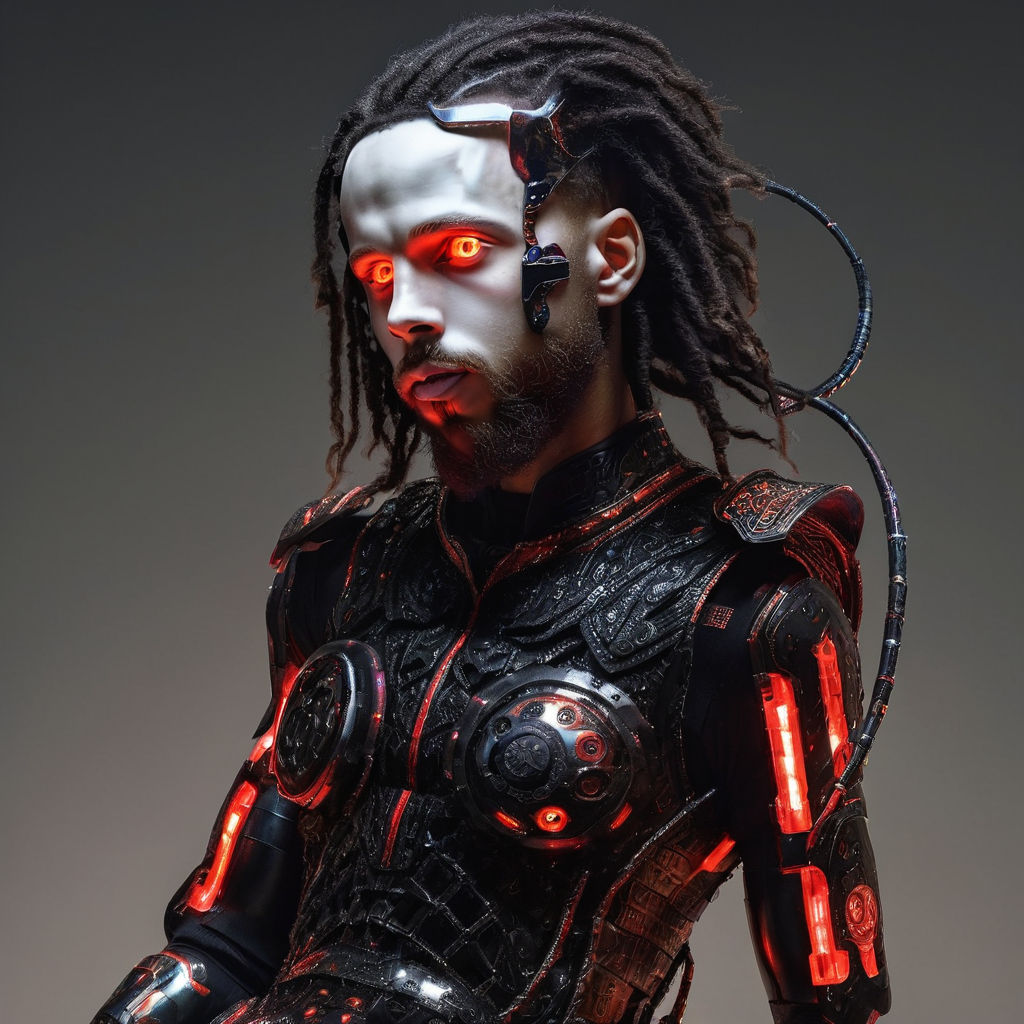 Steph Curry as a male with a beard. Steph Curry is in a deta... by
