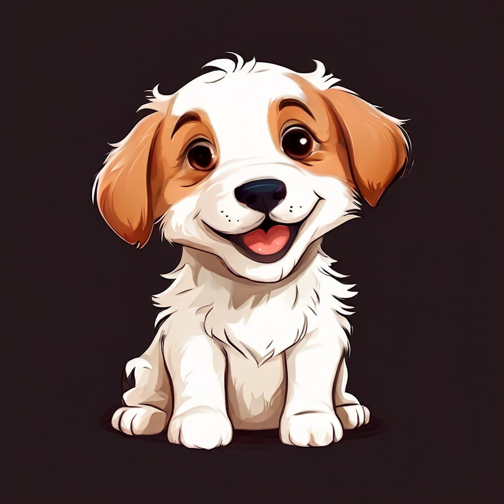 Crea Una Imagen De Un Perro Tierno Y Adorable Tipo Dibujo Cl By