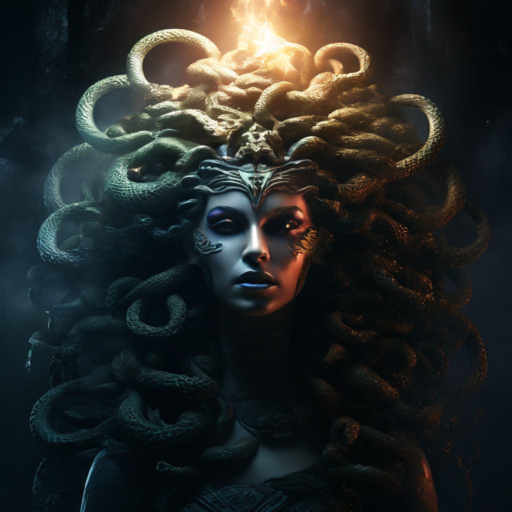 The gorgon medusa being consumed by an intense light by Noxx vlr ...