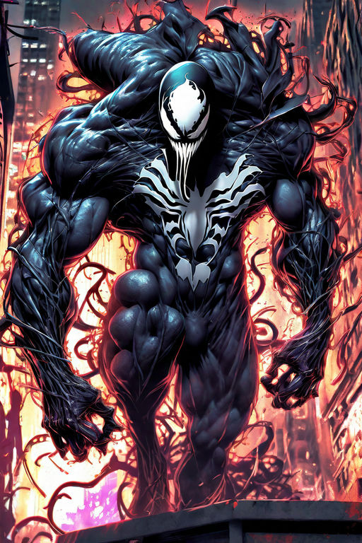 Venom Character From Marvel Comics Digital Illustration By Tomasz 