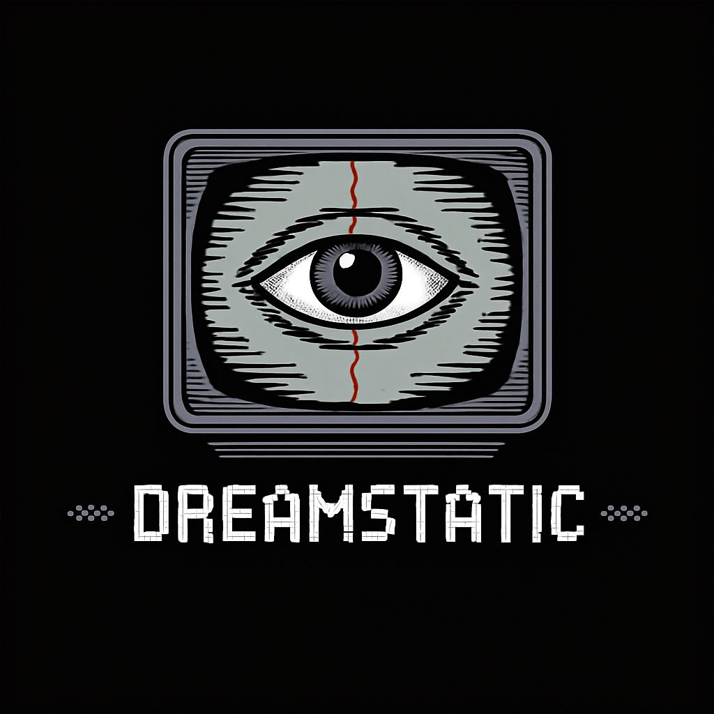 Retro-Futuristic Dreamstatic Eye and TV Illustration T-Shirt