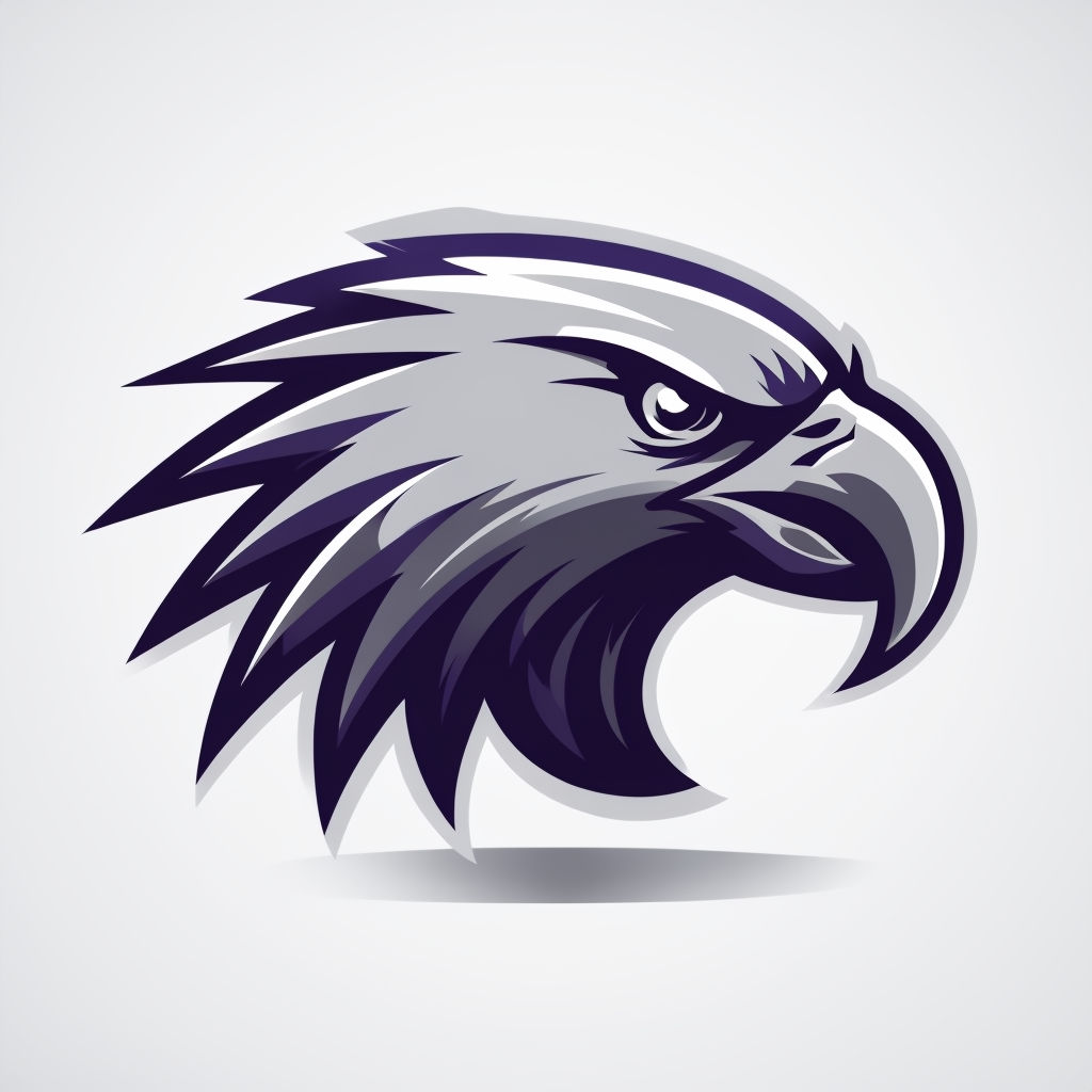 Stylized Cartoon Eagle Head Illustration Art