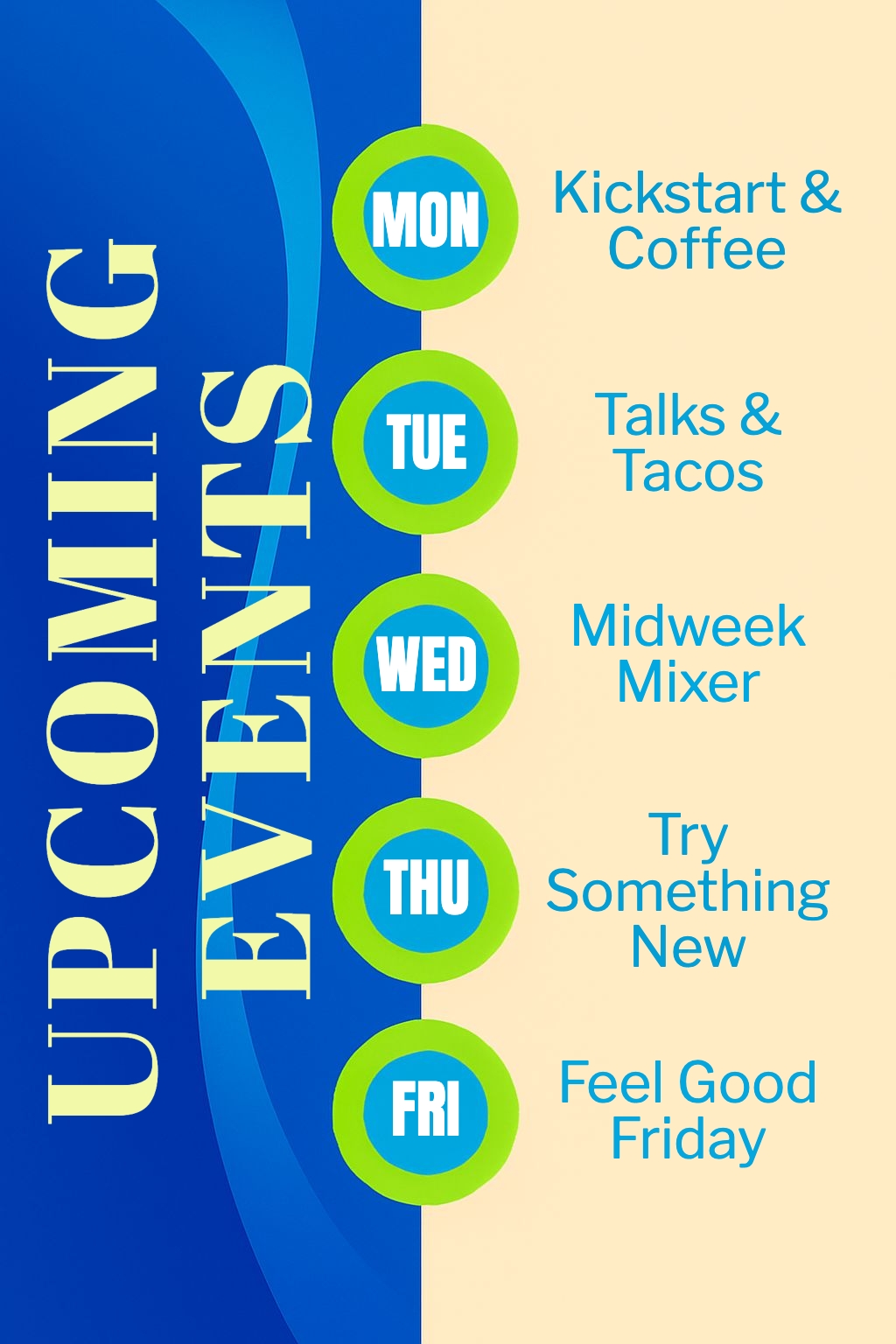 Modern Minimalist Upcoming Events Promotional Poster Flyer