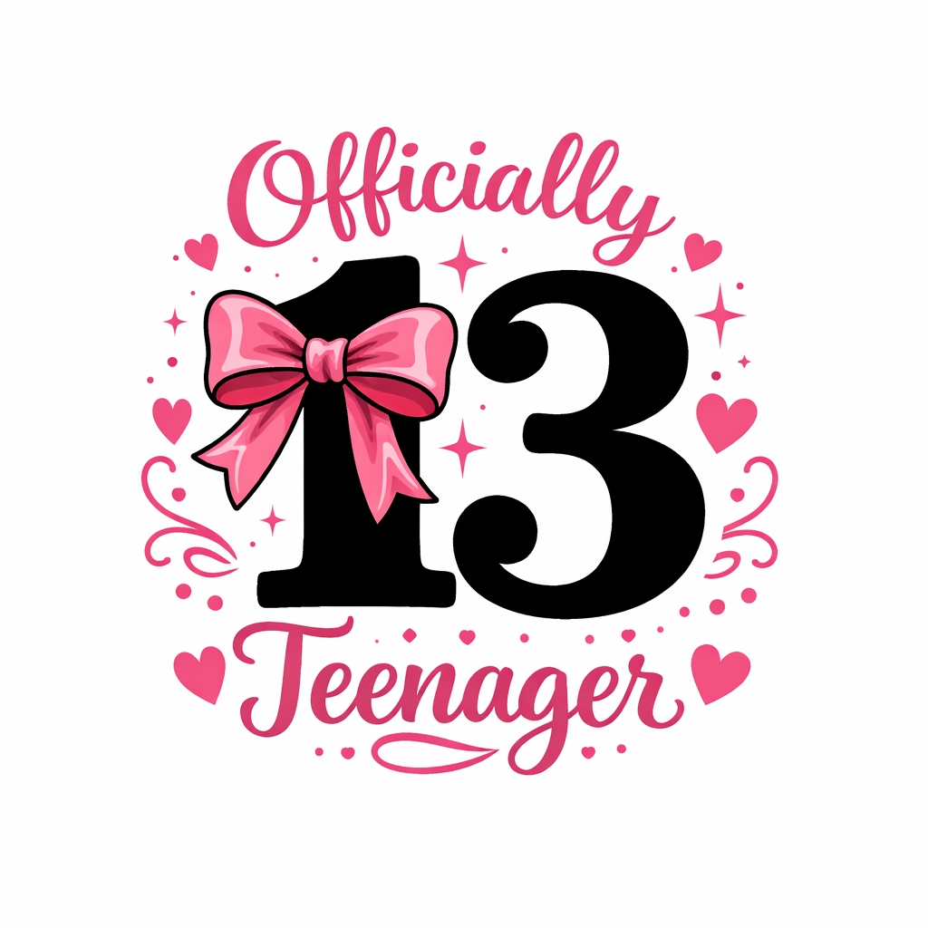 Officially 13 Teenager Celebration Design T-Shirt