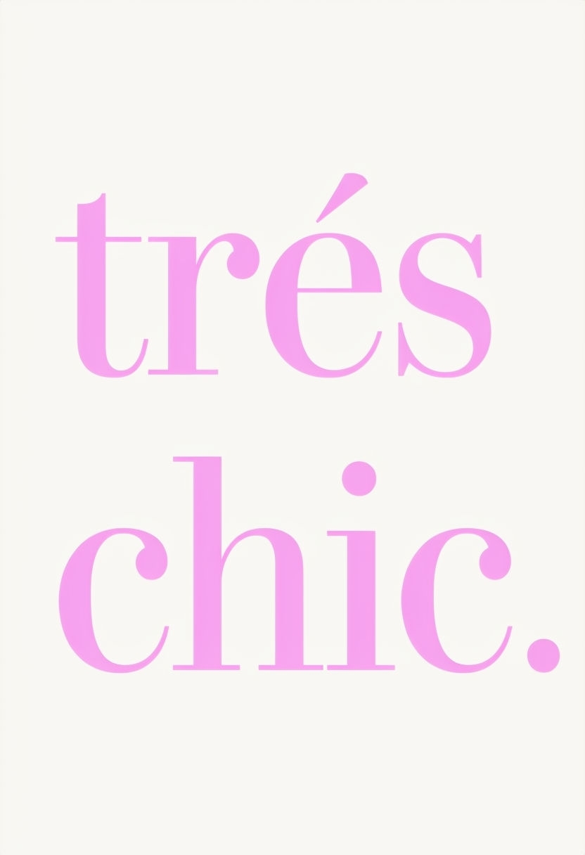 Elegant Minimalist Typography Trés Chic Design Poster