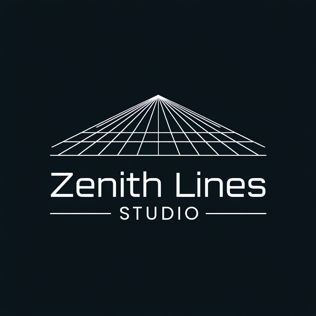 Minimalist Zenith Lines Logo for Architecture Design Firm Logo