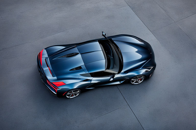 Generate a topdown view of the 2025 Chevrolet Corvette Stin... by