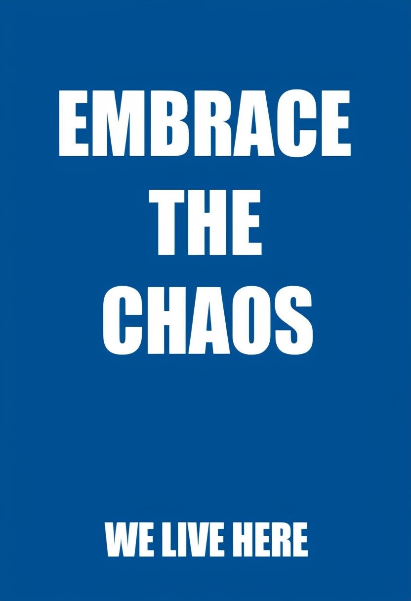 Embrace the Chaos Minimalist Typography Poster