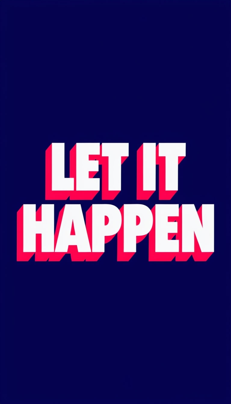 Bold LET IT HAPPEN Motivational Graphic Design Phone Case Cover