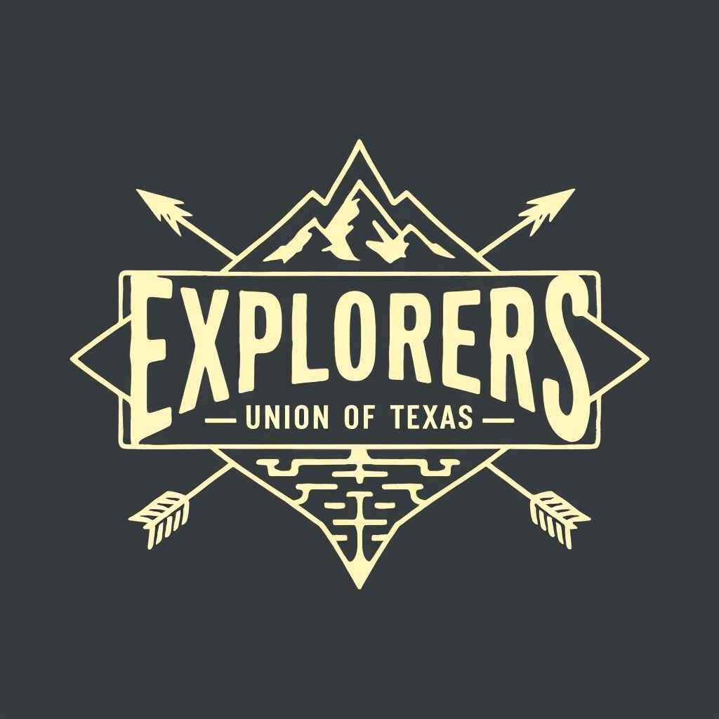 Vintage Explorers Union of Texas Adventure Logo Design