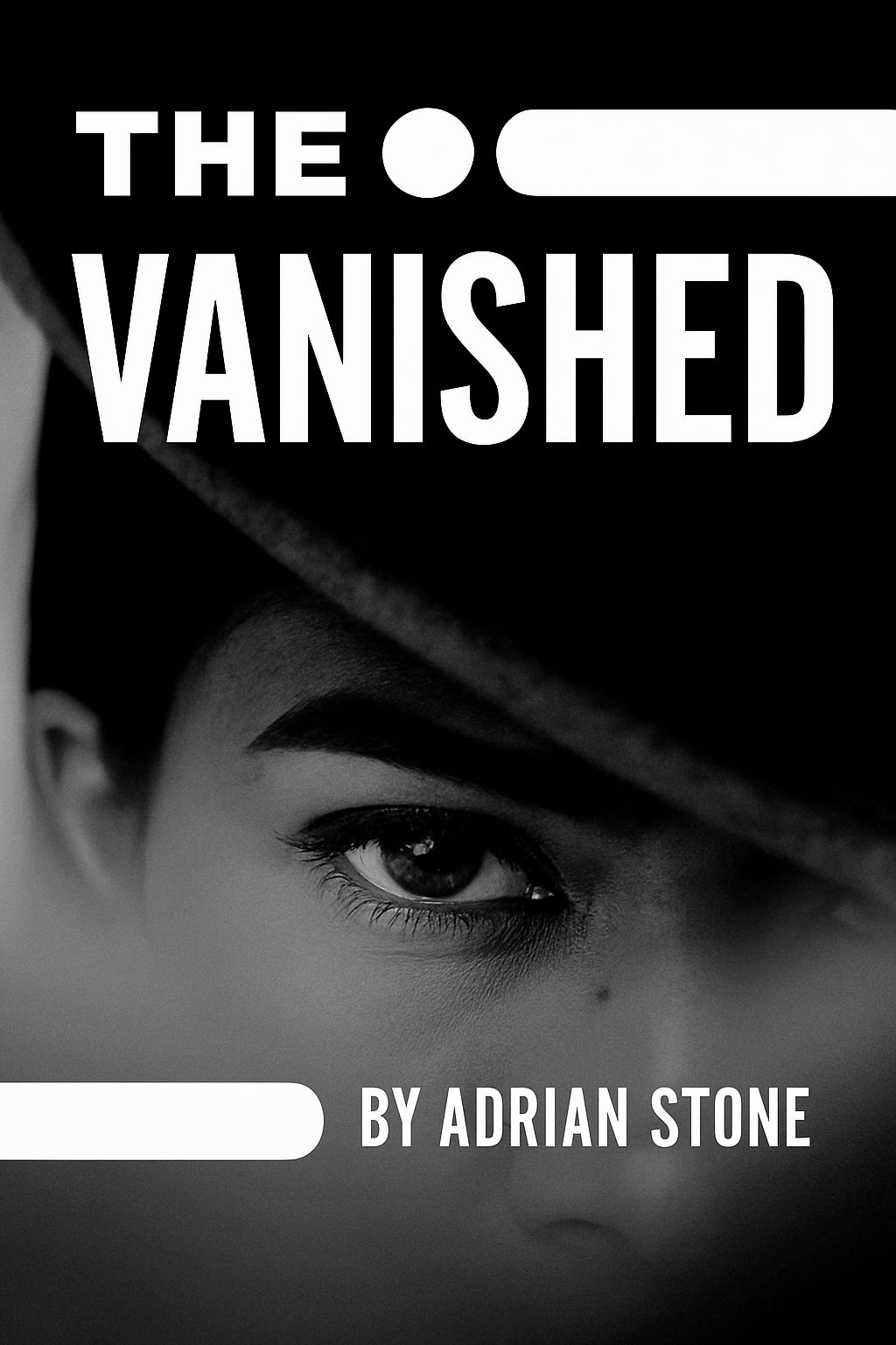 The Vanished Dramatic Black and White EBook Cover Design
