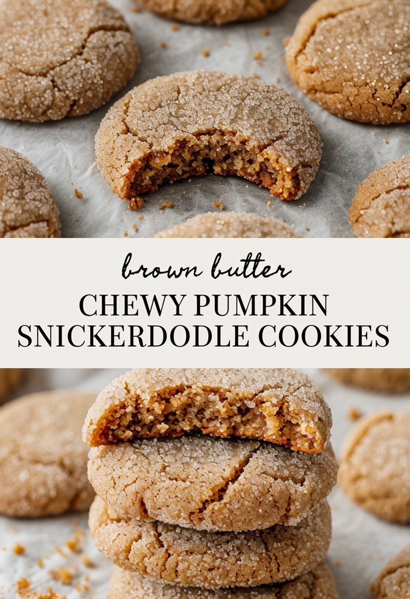 Chewy Pumpkin Snickerdoodle Cookies Food Photography Poster