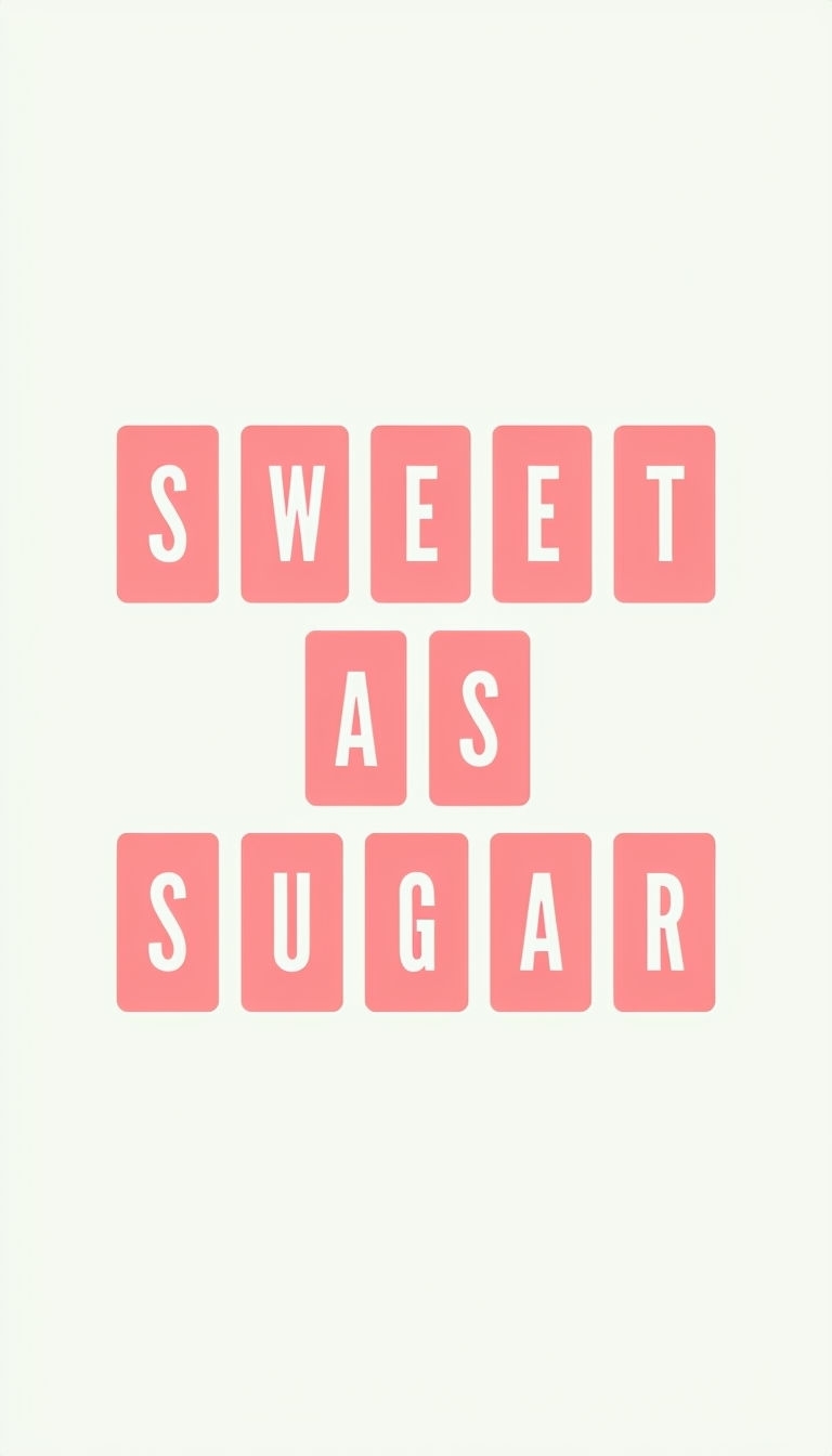 Minimalist 'Sweet As Sugar' Typography Phone Case Cover