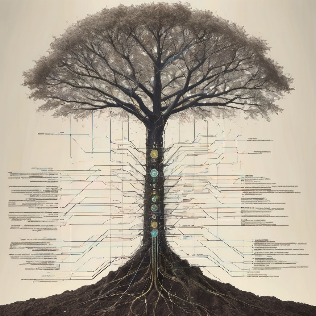 Singularity Tree Diagram: The main visual presents a tree by 李欣欣 ...