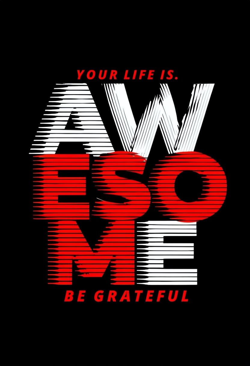 Motivational Awesome Life Design T-Shirt