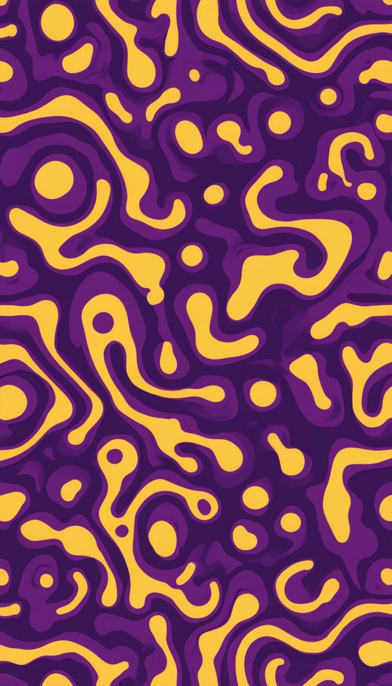 Vibrant Purple and Yellow Abstract Pattern Phone Case Cover
