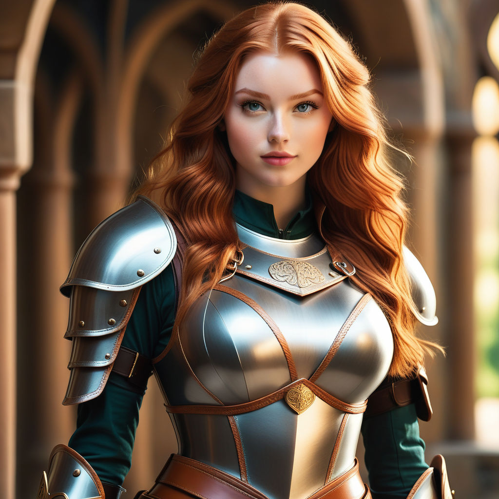 buxom sexy woman knight